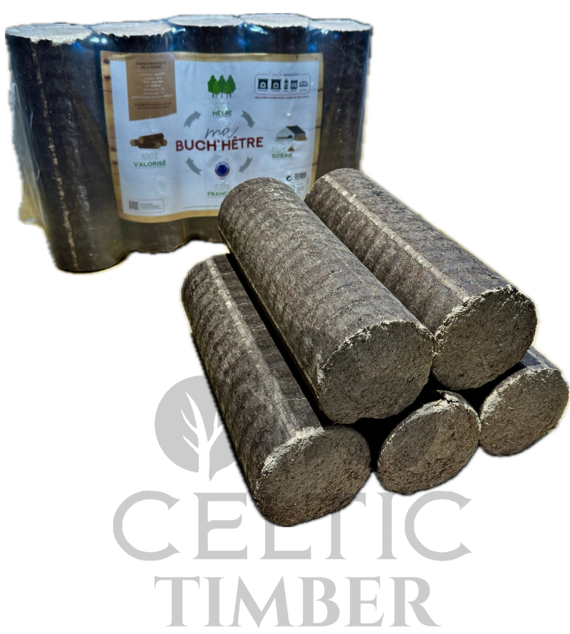 Round Hardwood Heat Logs – Premium Briquettes - Product Addon