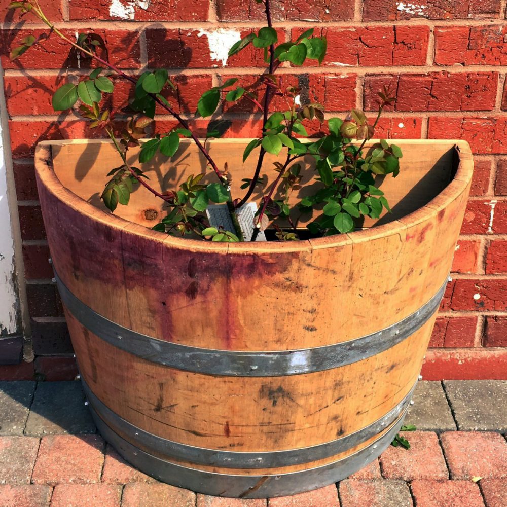 
                      
                        Quarter Flat Back Oak Wine Barrel Planter
                      
                    