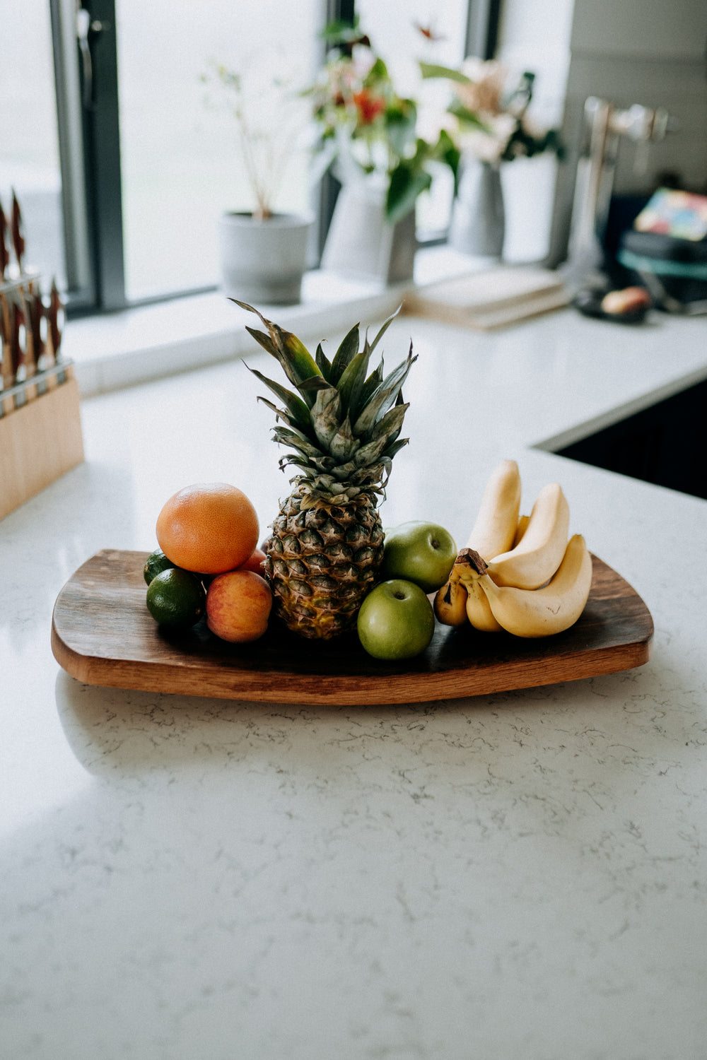 Fruit Bowl Handcrafted from Oak Barrel Staves