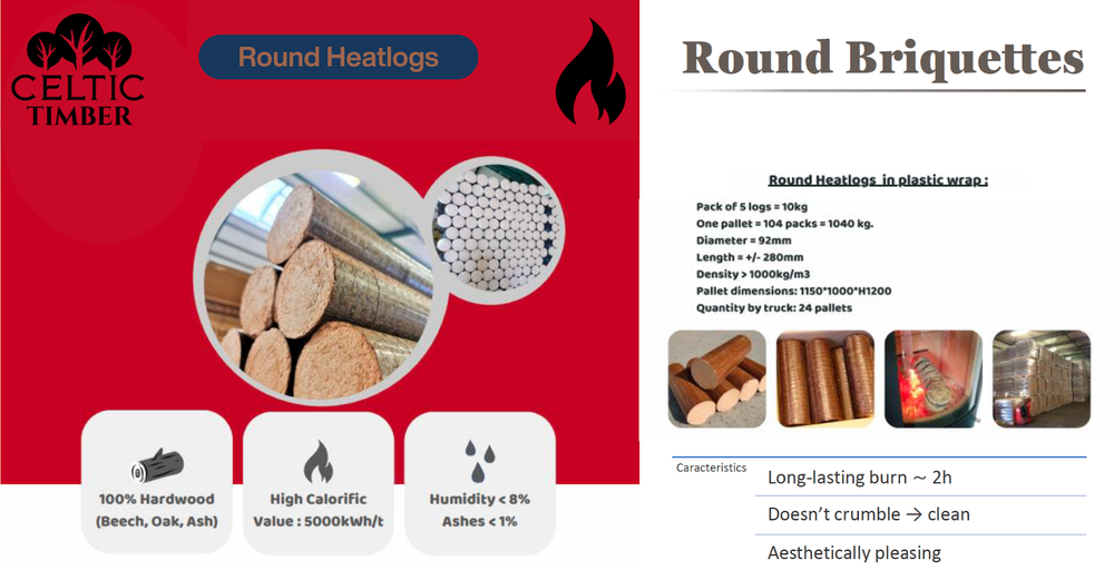 
                      
                        Round Hardwood Heat Logs – Premium Briquettes
                      
                    