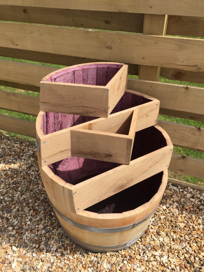 Multi-Level Barrel Planter