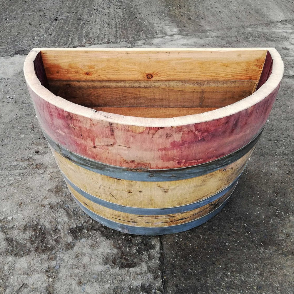 
                      
                        Quarter Flat Back Oak Wine Barrel Planter
                      
                    