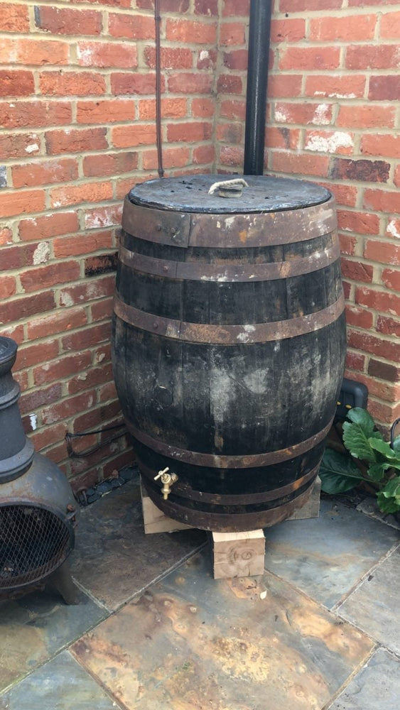 Oak Whisky Barrel Water Butt - 40 Gallon / 55 Gallon / 120 Gallon