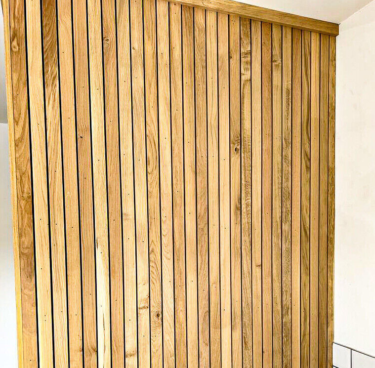 Internal Oak Cladding Panel Strips m² - (Kiln Dried)